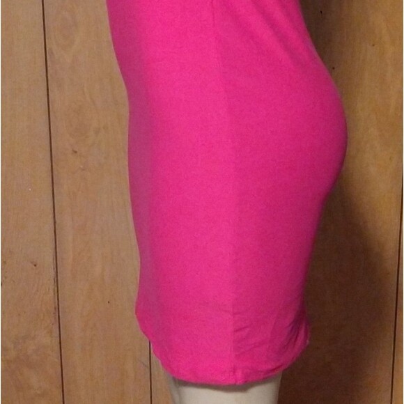 Pink Striped Bodycon Dress M - Picture 2 of 7